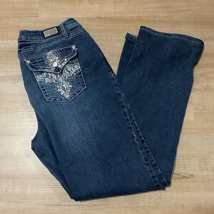Earl Jeans Dark Blue Boot Cut with Embellished Pocket